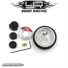 Universal Aluminum Transmitter Steering Wheel Set Silver