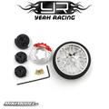 Universal Aluminum Transmitter Steering Wheel Set Silver