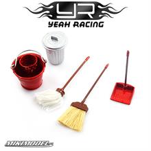 Yeah Racing set pulizie,secchio, scopa e cassetta e accessori