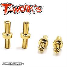 Connettori da 5 mm doppi per batterie (4 pezzi)