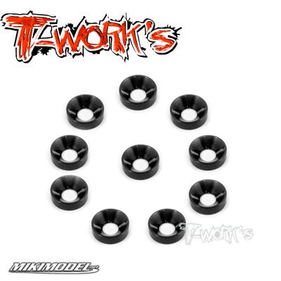 Anodized Alum M3 Countersunk Washers (10 pcs)