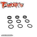 Alum. 7075-T6 6.38mm Bore Washer 0.5 , 1, 2mm Each 3pcs. Black