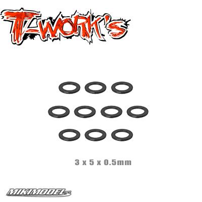 Aluminum Shim Set 3 x 5 x 0.5 mm ( Black ) Each 10pcs.
