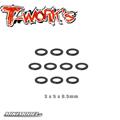 Aluminum Shim Set 3 x 5 x 0.5 mm ( Black ) Each 10pcs.