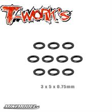 Spessori 3x5x0,75 mm neri 10 pezzi
