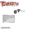 Light Weight Aluminium 9.5mm Wing Washer Screw 2pcs black