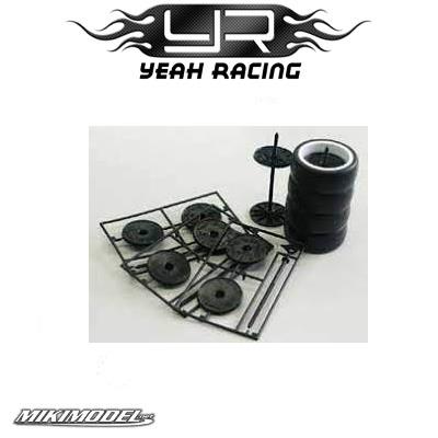 Kawada RC SK8W Wheel Holder 3Set, In White