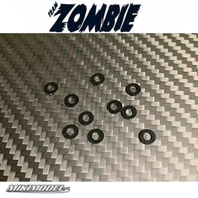 Zombie Alloy 3x6mm Lazer Engraved Ruler 2.00mm Black (10pcs)