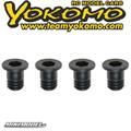 M3x4 Flat Head Socket Step Screw (Black) 4pcs for MS2.0 (1.9mm)
