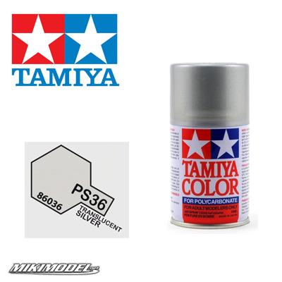 Tamiya 86036 PS-36 Translucent Silver Polycarbonate 100ml