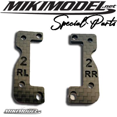 Mikimodel rear caster support carbon fiber 2°