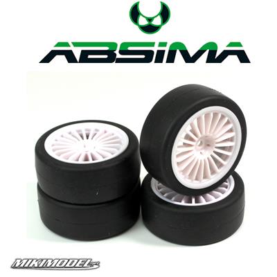 Wheel Set Onroad 20 Spoke / Slick white 1:10