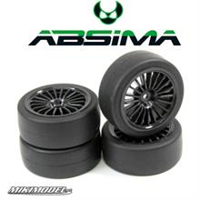 Gomme a razze nere incollate 1/10 Touring
