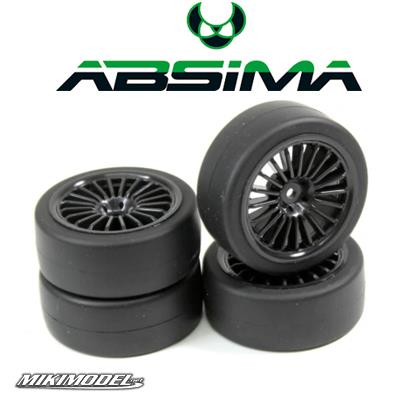 Gomme a razze nere incollate 1/10 Touring