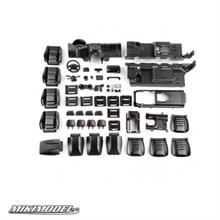 Cockpit Interior Kit Black For Traxxas TRX-4 G500 Benz TRX-6 G63