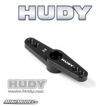 ALU THROTTLE SERVO HORN HITEC - OFFSET - 24T